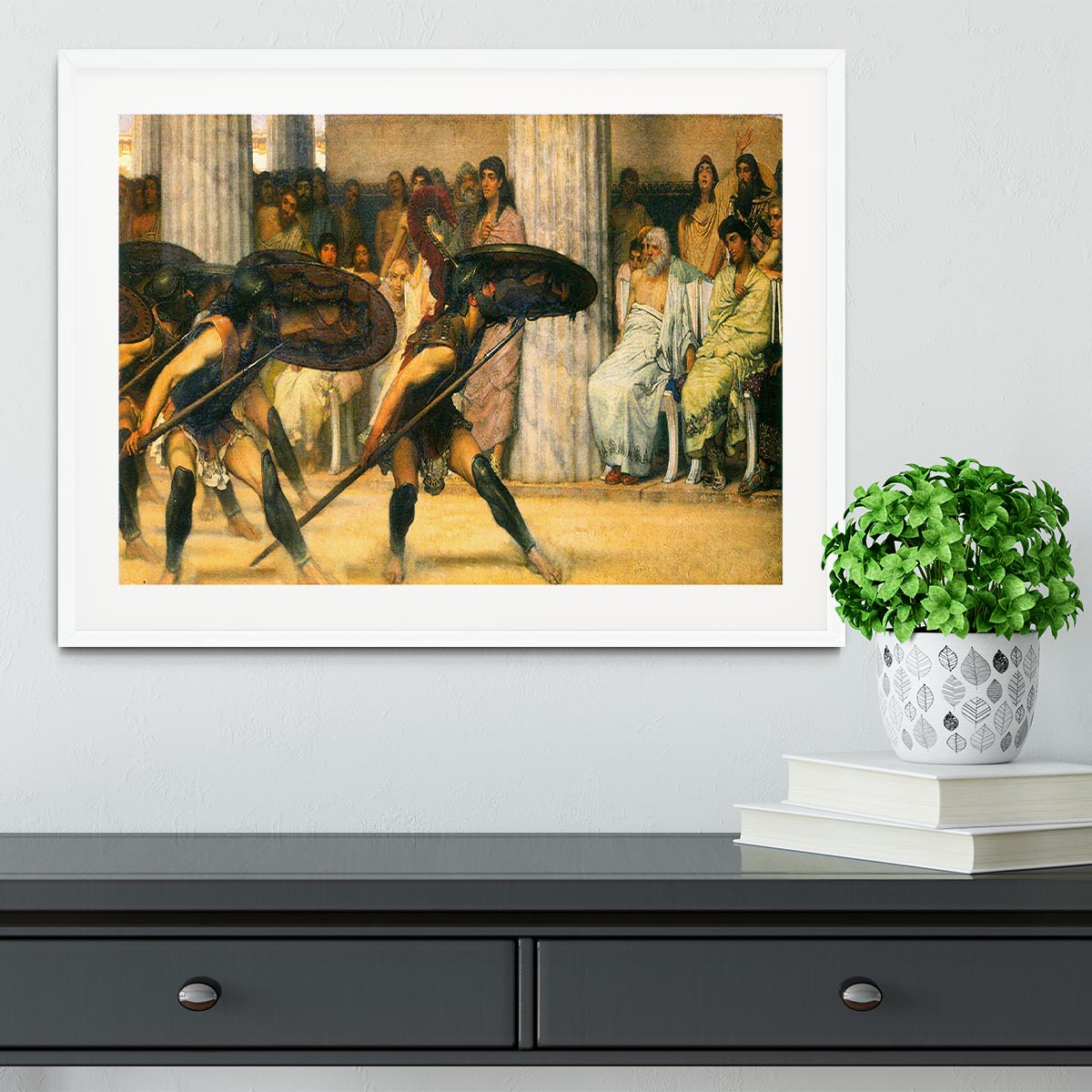 A dance for Phyrrus by Alma Tadema Framed Print - Canvas Art Rocks - 5