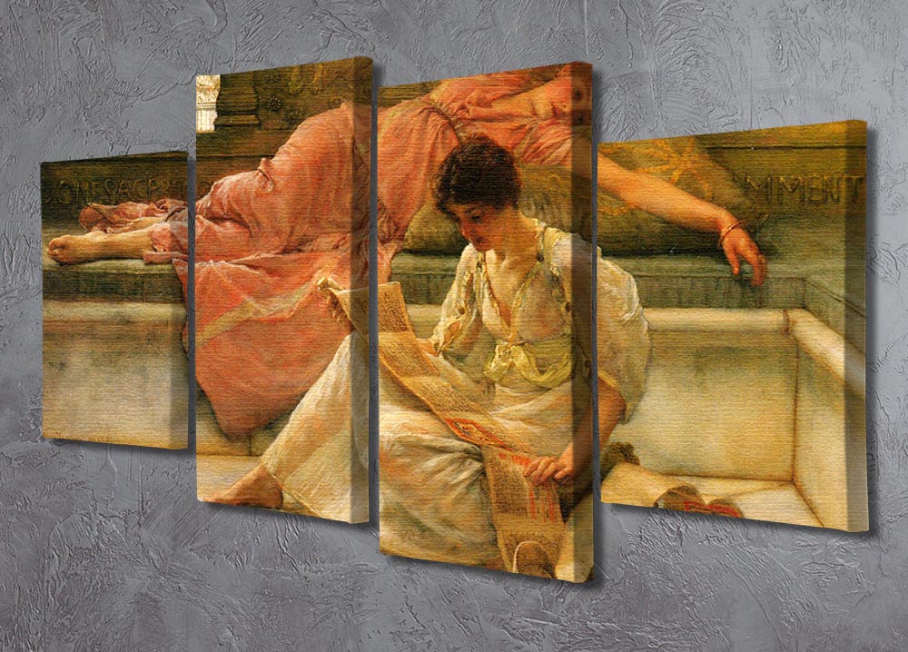 A favorite poet by Alma Tadema 4 Split Panel Canvas - Canvas Art Rocks - 2