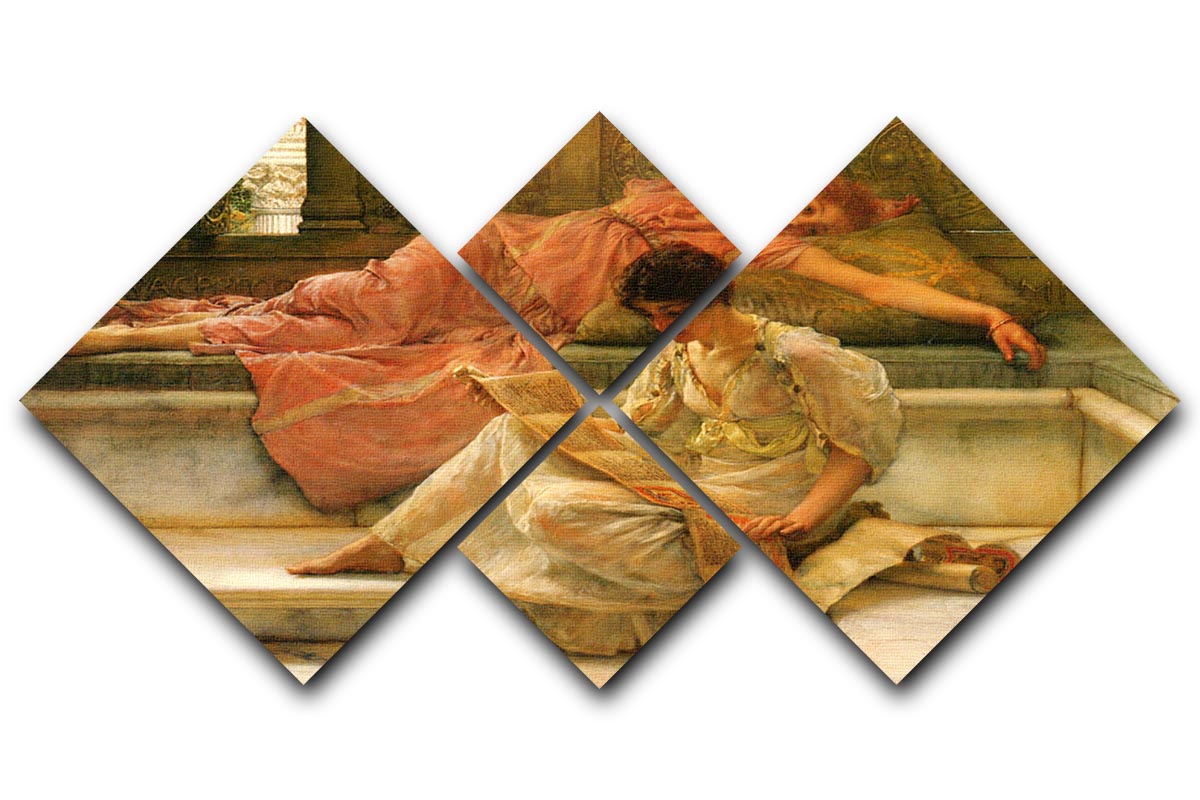 A favorite poet by Alma Tadema 4 Square Multi Panel Canvas - Canvas Art Rocks - 1