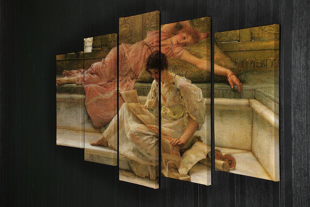 A favorite poet by Alma Tadema 5 Split Panel Canvas - Canvas Art Rocks - 2
