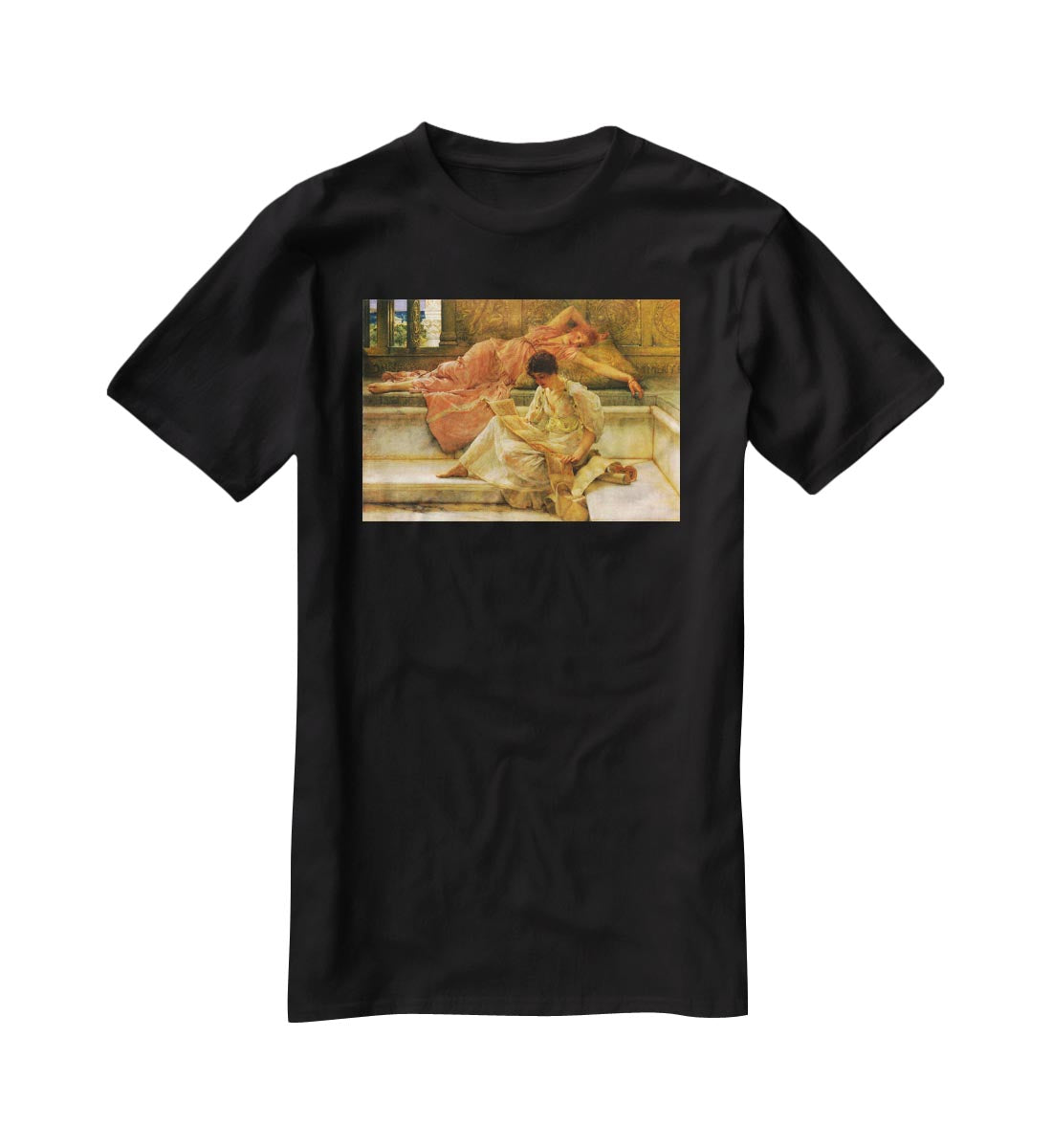 A favorite poet by Alma Tadema T-Shirt - Canvas Art Rocks - 1