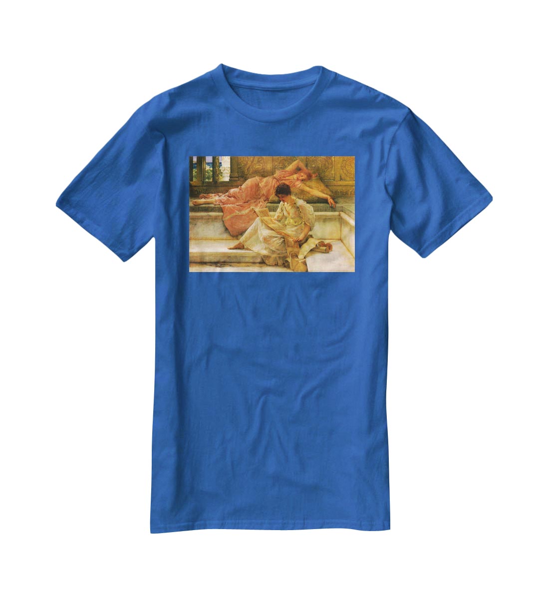 A favorite poet by Alma Tadema T-Shirt - Canvas Art Rocks - 2