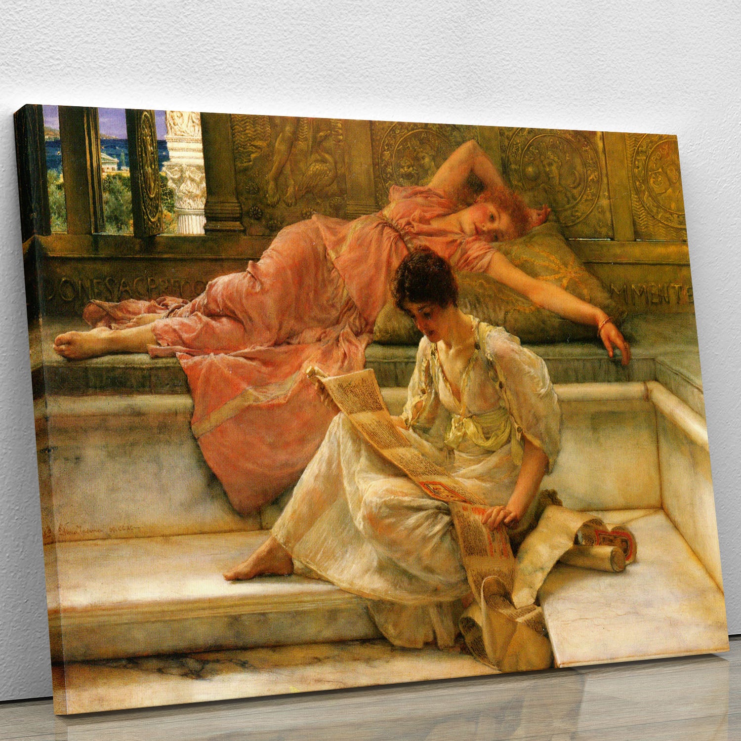 A favorite poet by Alma Tadema Canvas Print or Poster - Canvas Art Rocks - 1