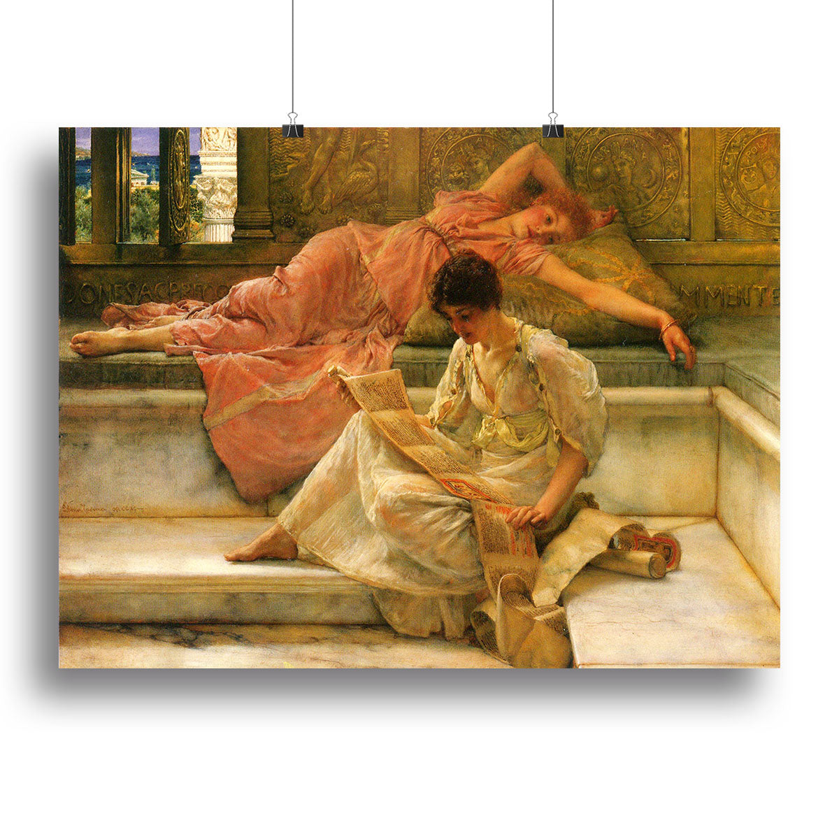 A favorite poet by Alma Tadema Canvas Print or Poster - Canvas Art Rocks - 2