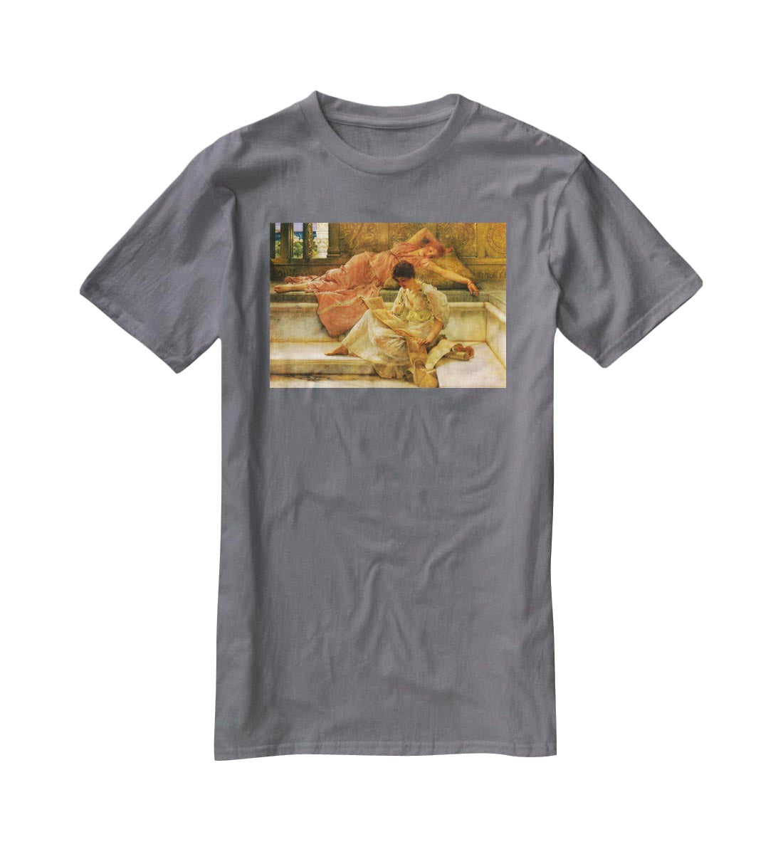A favorite poet by Alma Tadema T-Shirt - Canvas Art Rocks - 3