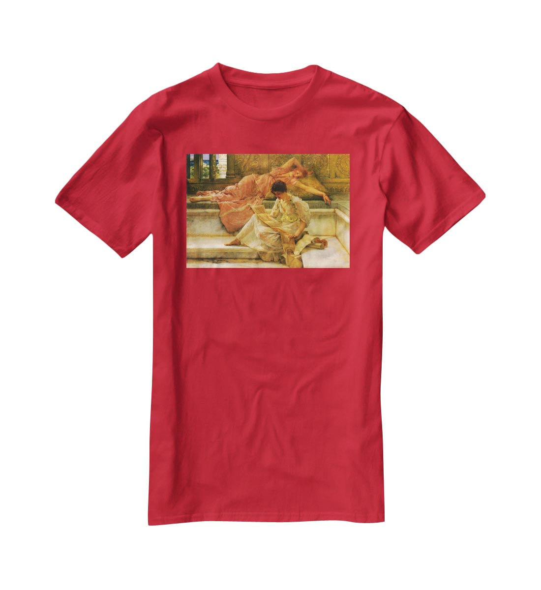 A favorite poet by Alma Tadema T-Shirt - Canvas Art Rocks - 4