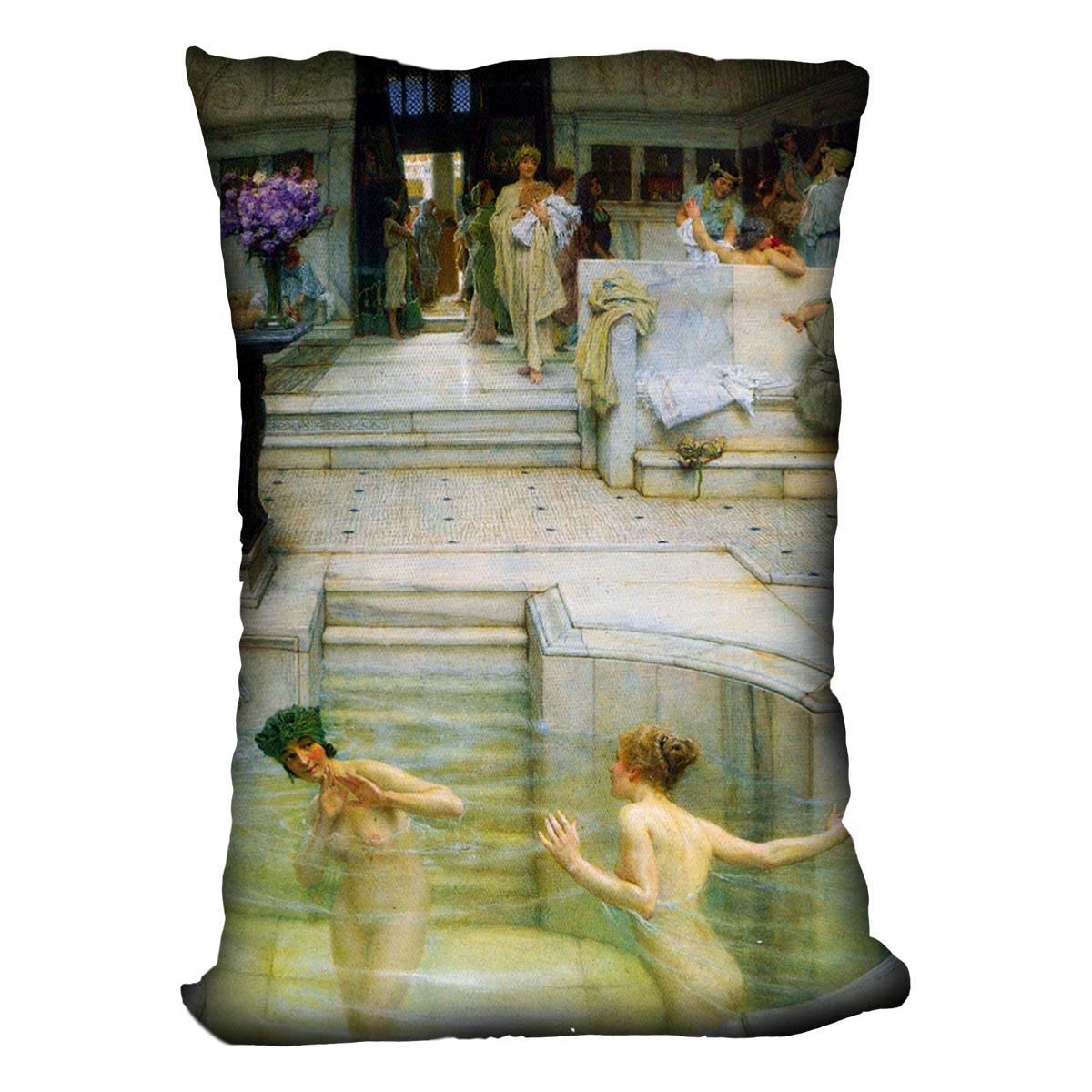 A favorite tradition by Alma Tadema Cushion - Canvas Art Rocks - 4