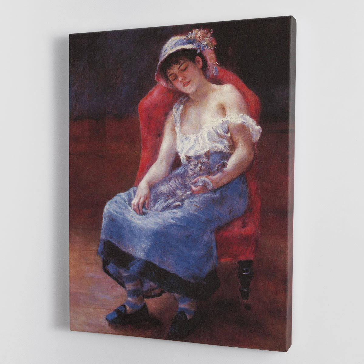 A girl asleep by Renoir Canvas Print or Poster - Canvas Art Rocks - 1