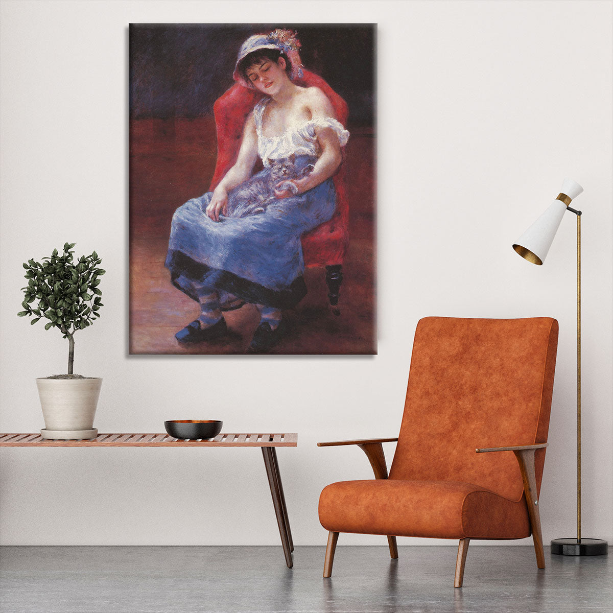 A girl asleep by Renoir Canvas Print or Poster - Canvas Art Rocks - 6