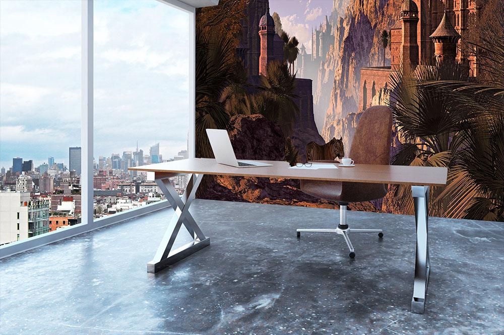 A landscape in India Wall Mural Wallpaper - Canvas Art Rocks - 3