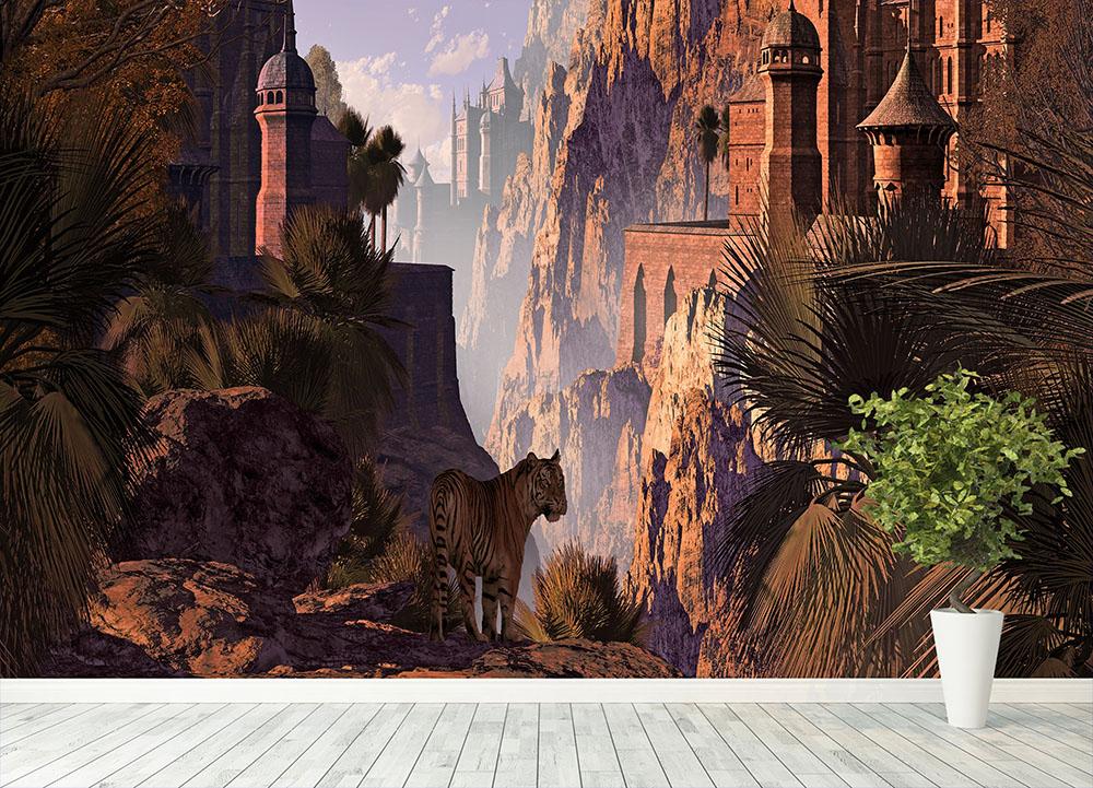 A landscape in India Wall Mural Wallpaper - Canvas Art Rocks - 4