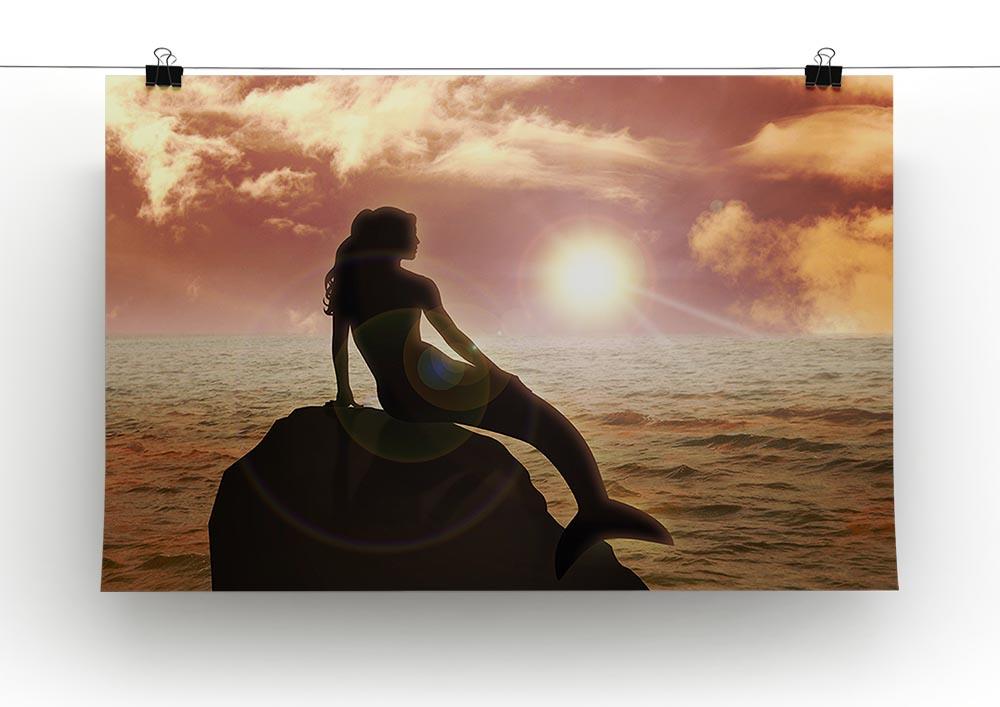 A mermaid sitting Canvas Print or Poster - Canvas Art Rocks - 2