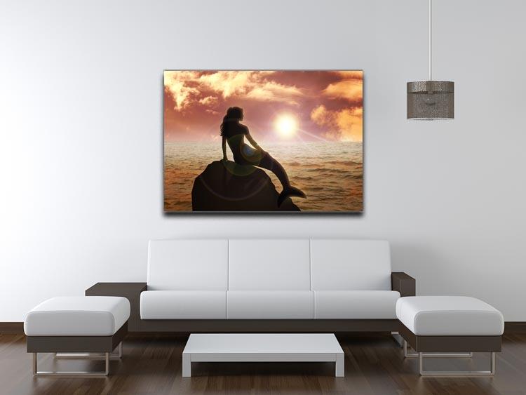 A mermaid sitting Canvas Print or Poster - Canvas Art Rocks - 4
