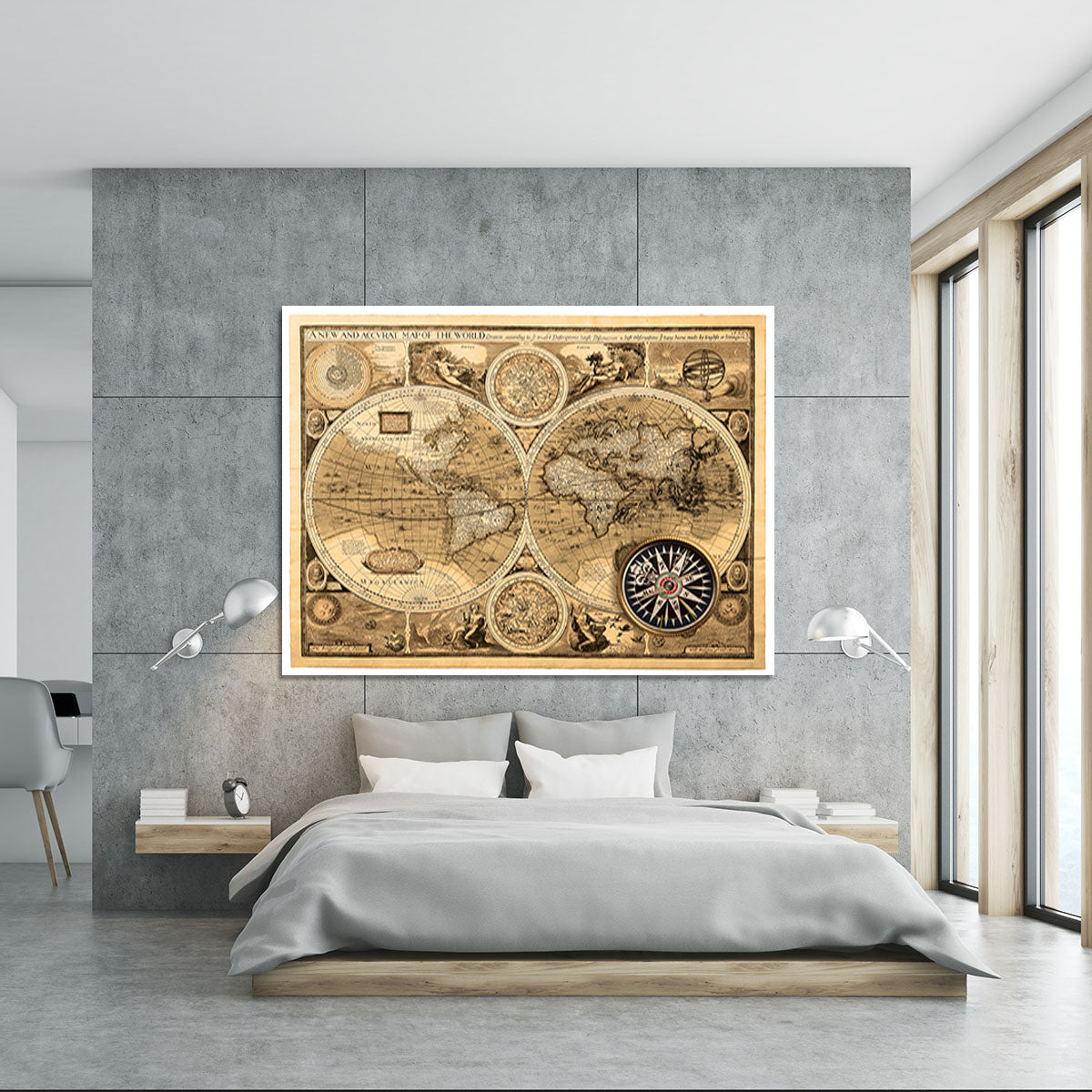 A new and accvrat map of the world Canvas Print or Poster - Canvas Art Rocks - 5