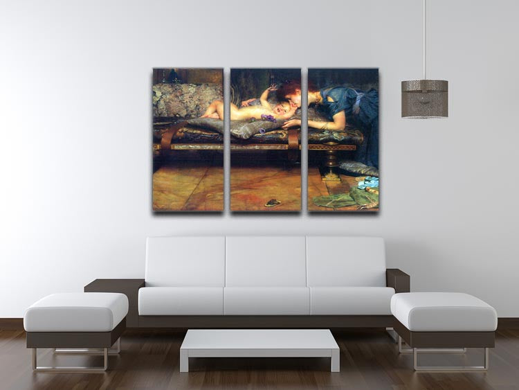 A paradise on earth detail by Alma Tadema 3 Split Panel Canvas Print - Canvas Art Rocks - 3
