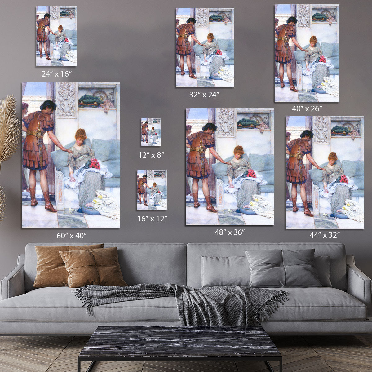 A quiet greeting by Alma Tadema Canvas Print or Poster - Canvas Art Rocks - 7