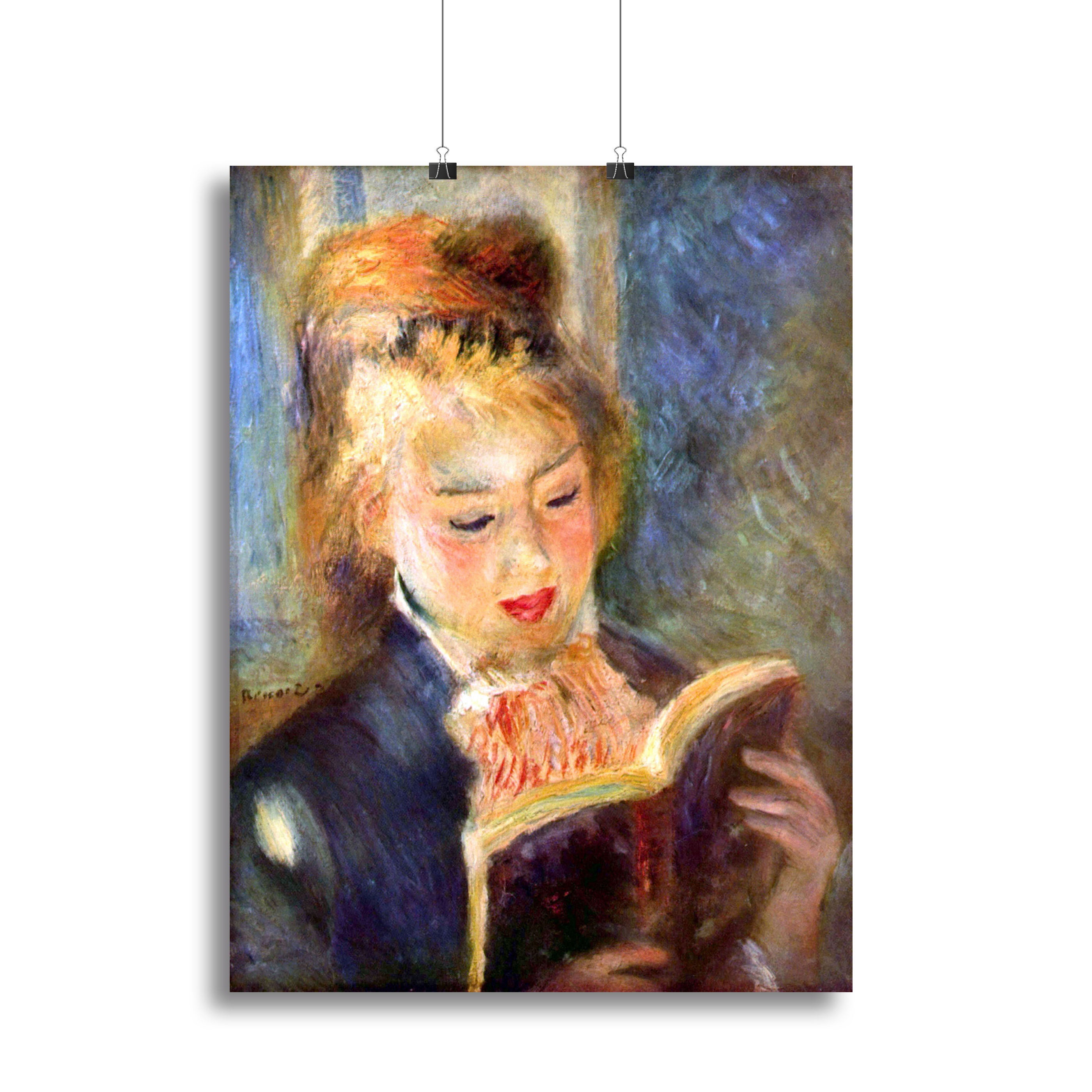 A reading girl1 by Renoir Canvas Print or Poster - Canvas Art Rocks - 2