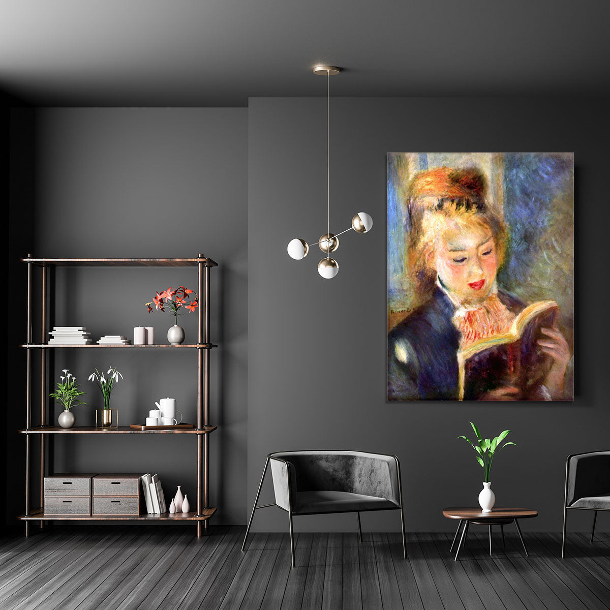 A reading girl1 by Renoir Canvas Print or Poster - Canvas Art Rocks - 5