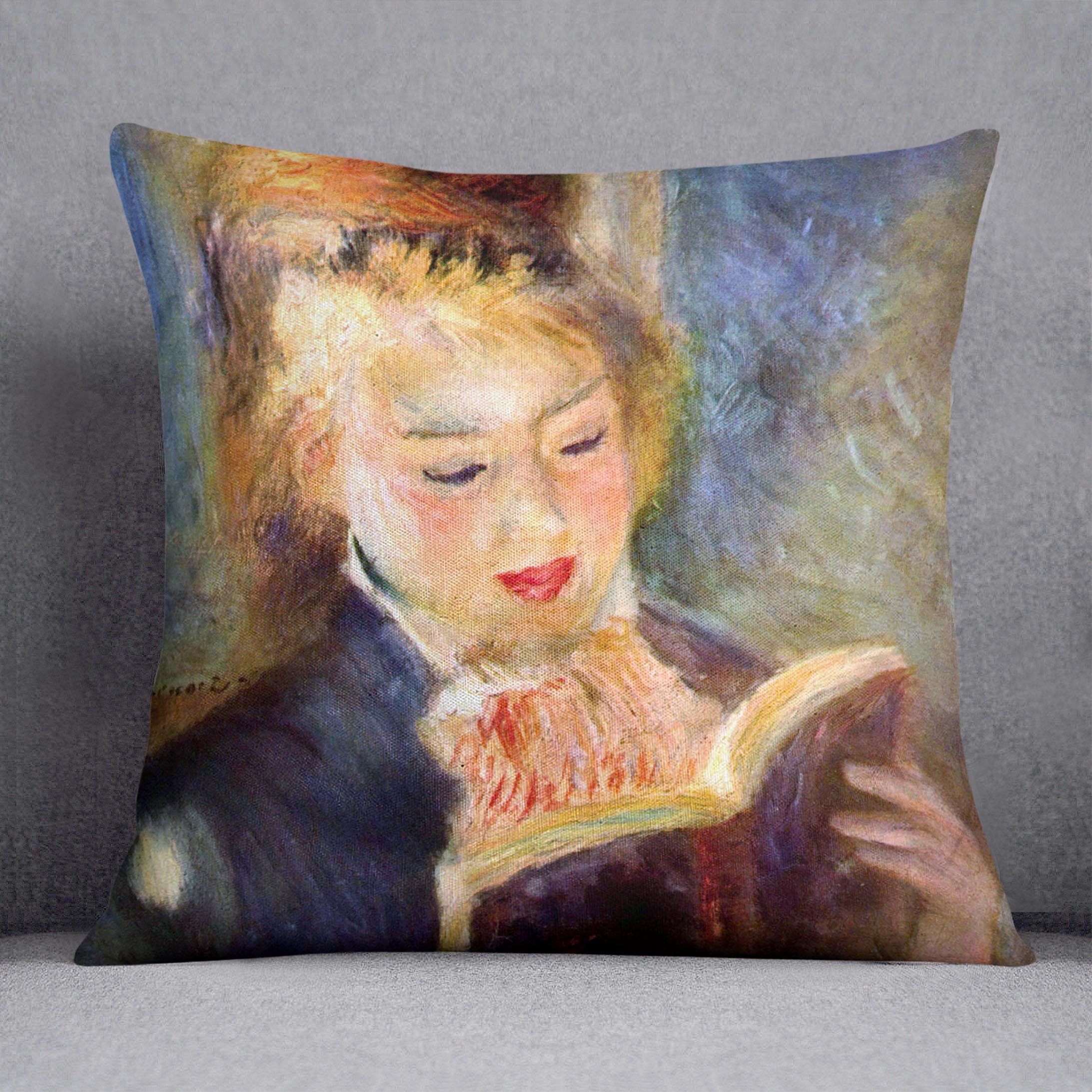 A reading girl1 by Renoir Cushion