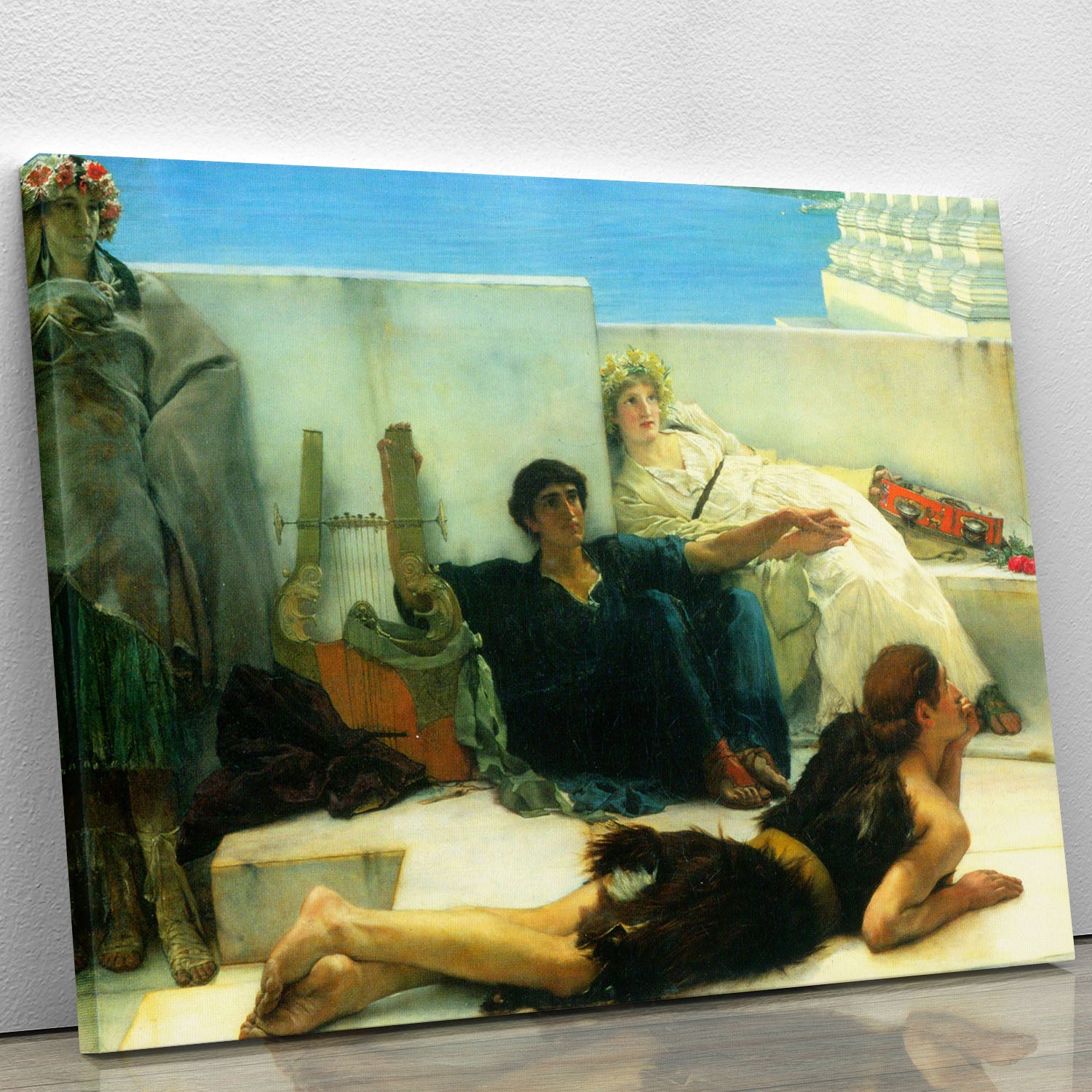 A reading of Homer detail 1 by Alma Tadema Canvas Print or Poster - Canvas Art Rocks - 1