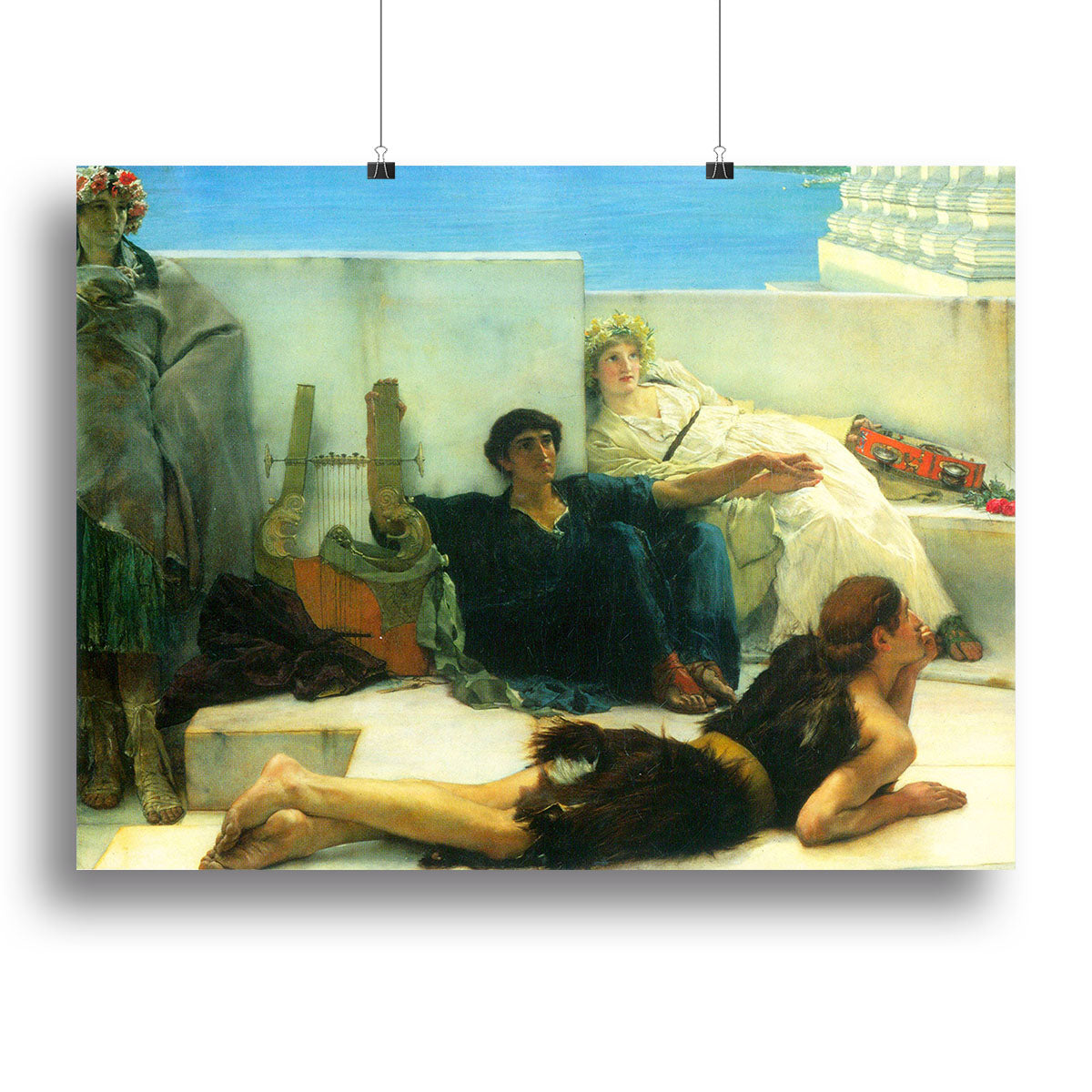 A reading of Homer detail 1 by Alma Tadema Canvas Print or Poster - Canvas Art Rocks - 2