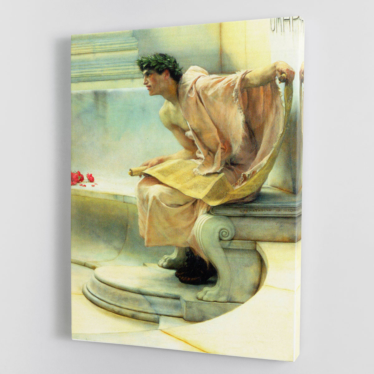 A reading of Homer detail 2 by Alma Tadema Canvas Print or Poster - Canvas Art Rocks - 1