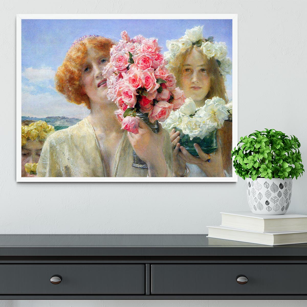 A summer offering by Alma Tadema Framed Print - Canvas Art Rocks -6
