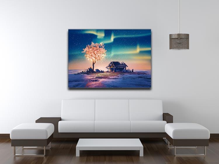 Abandoned house and fantasy tree Canvas Print or Poster - Canvas Art Rocks - 4