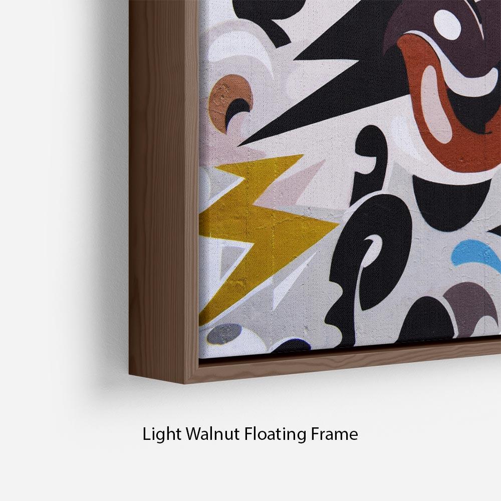 Abstract Graffiti Floating Frame Canvas