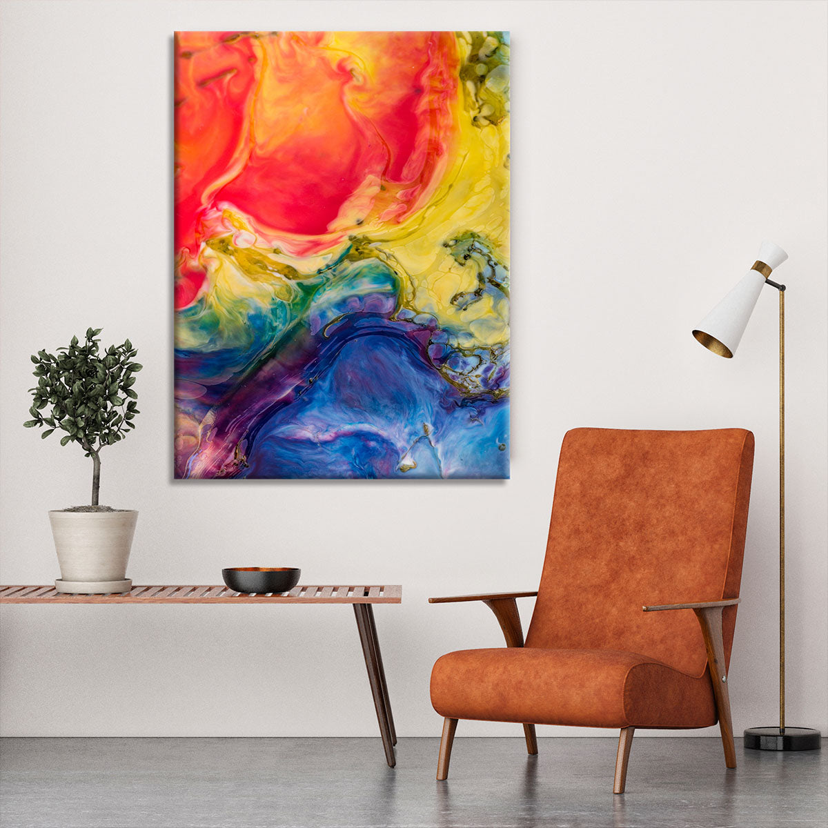 Abstract Red And Blue Canvas Print or Poster - Canvas Art Rocks - 6