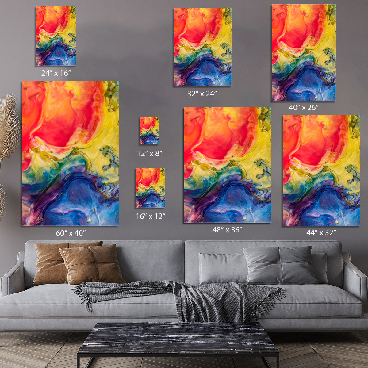 Abstract Red And Blue Canvas Print or Poster - Canvas Art Rocks - 7