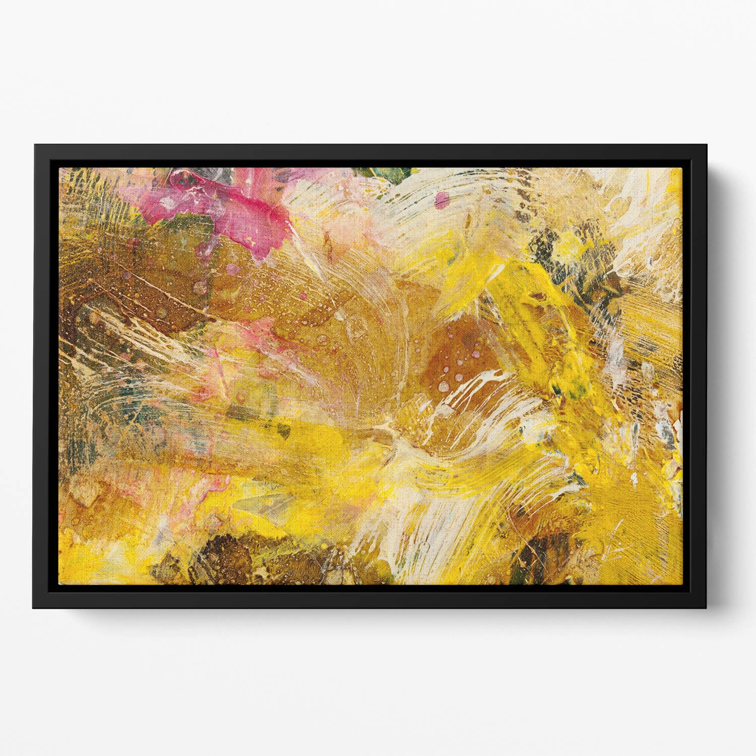 Abstract background by acrylic paint Floating Framed Canvas