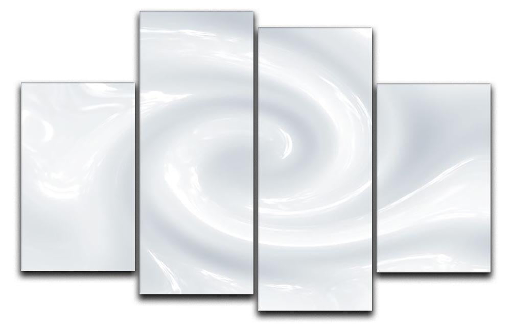 Abstract milk circulation 4 Split Panel Canvas  - Canvas Art Rocks - 1