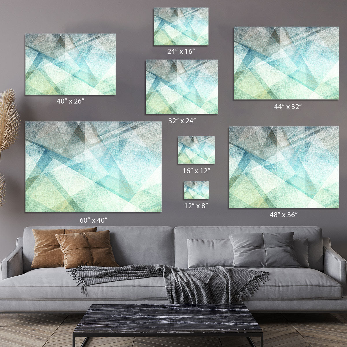 Abstract paper geometric Canvas Print or Poster - Canvas Art Rocks - 7