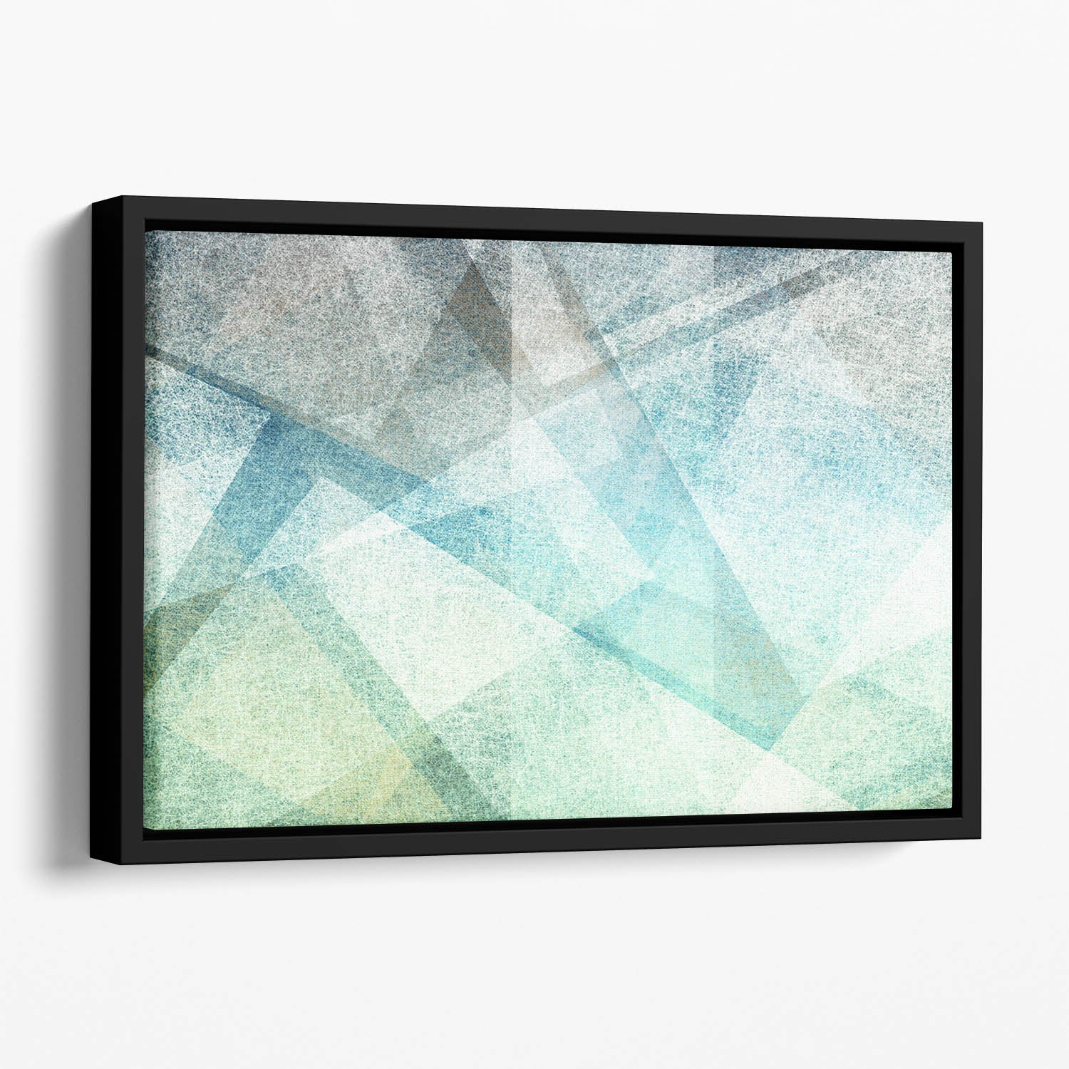 Abstract paper geometric Floating Framed Canvas