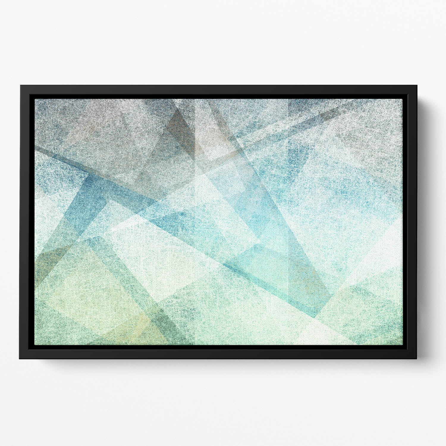 Abstract paper geometric Floating Framed Canvas