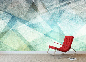 Abstract paper geometric Wall Mural Wallpaper - Canvas Art Rocks - 2