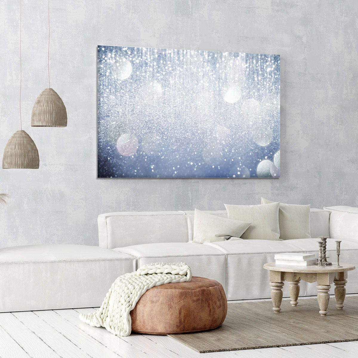 Abstract silver lights Canvas Print or Poster - Canvas Art Rocks - 6