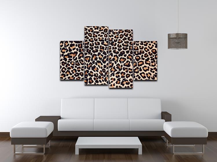 Abstract texture of leopard 4 Split Panel Canvas  - Canvas Art Rocks - 3