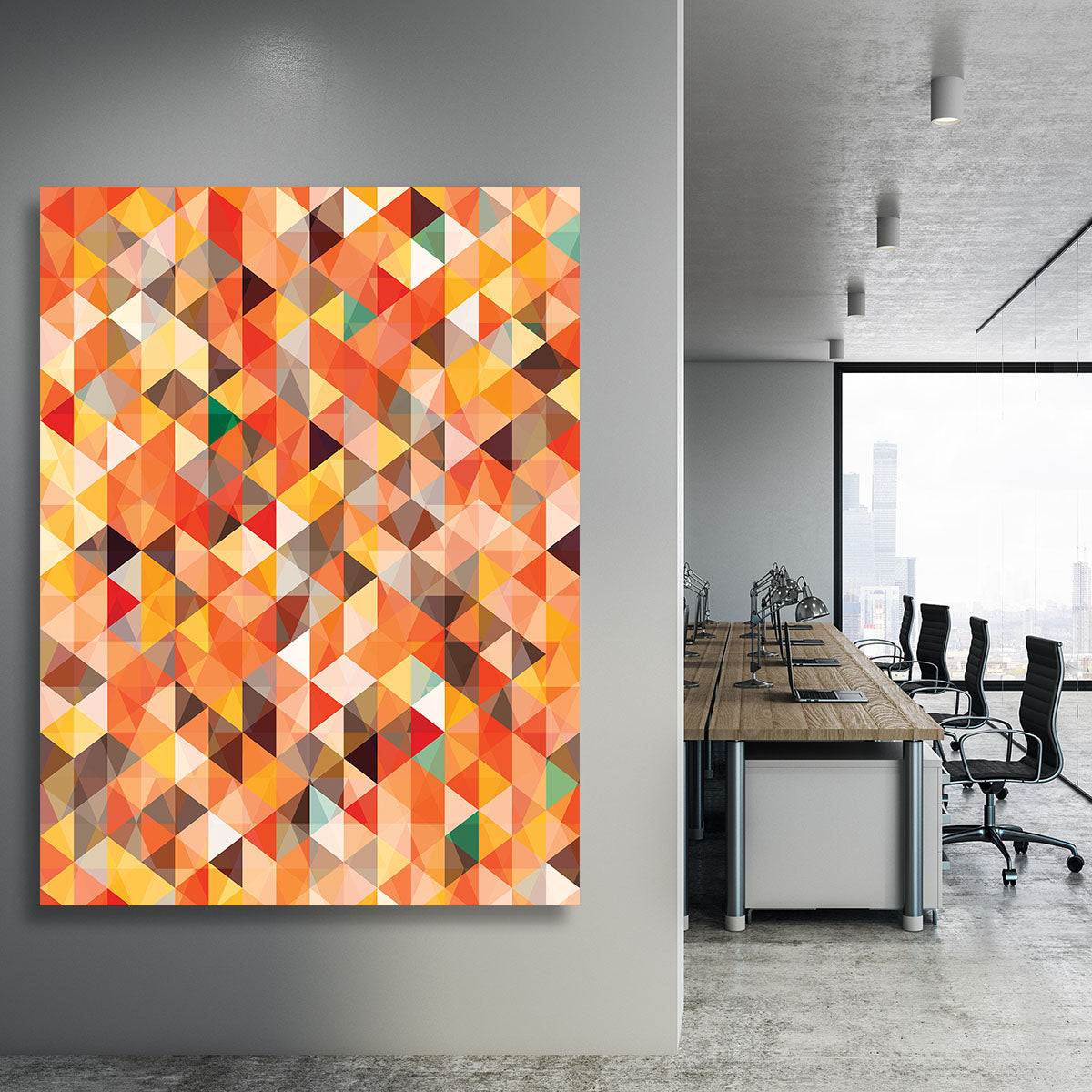 Abstract triangle seamless Canvas Print or Poster - Canvas Art Rocks - 3