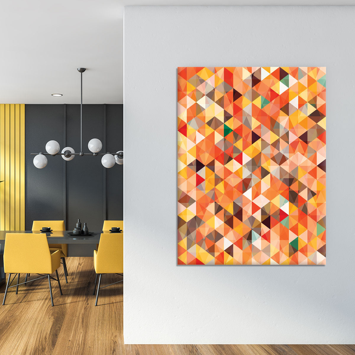 Abstract triangle seamless Canvas Print or Poster - Canvas Art Rocks - 4