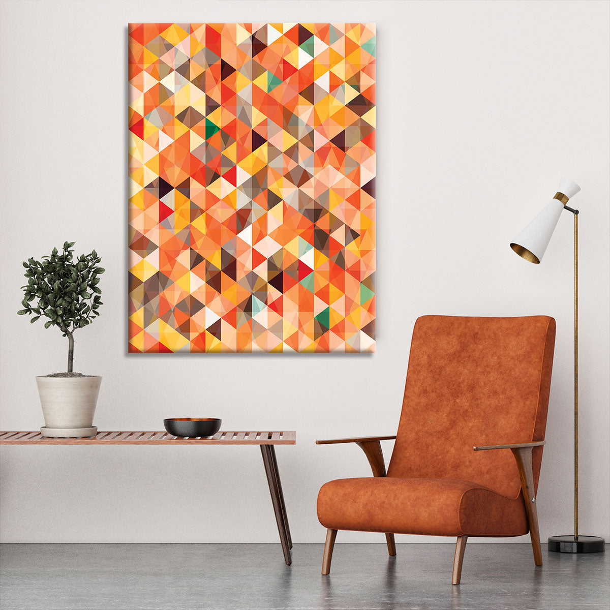 Abstract triangle seamless Canvas Print or Poster - Canvas Art Rocks - 6
