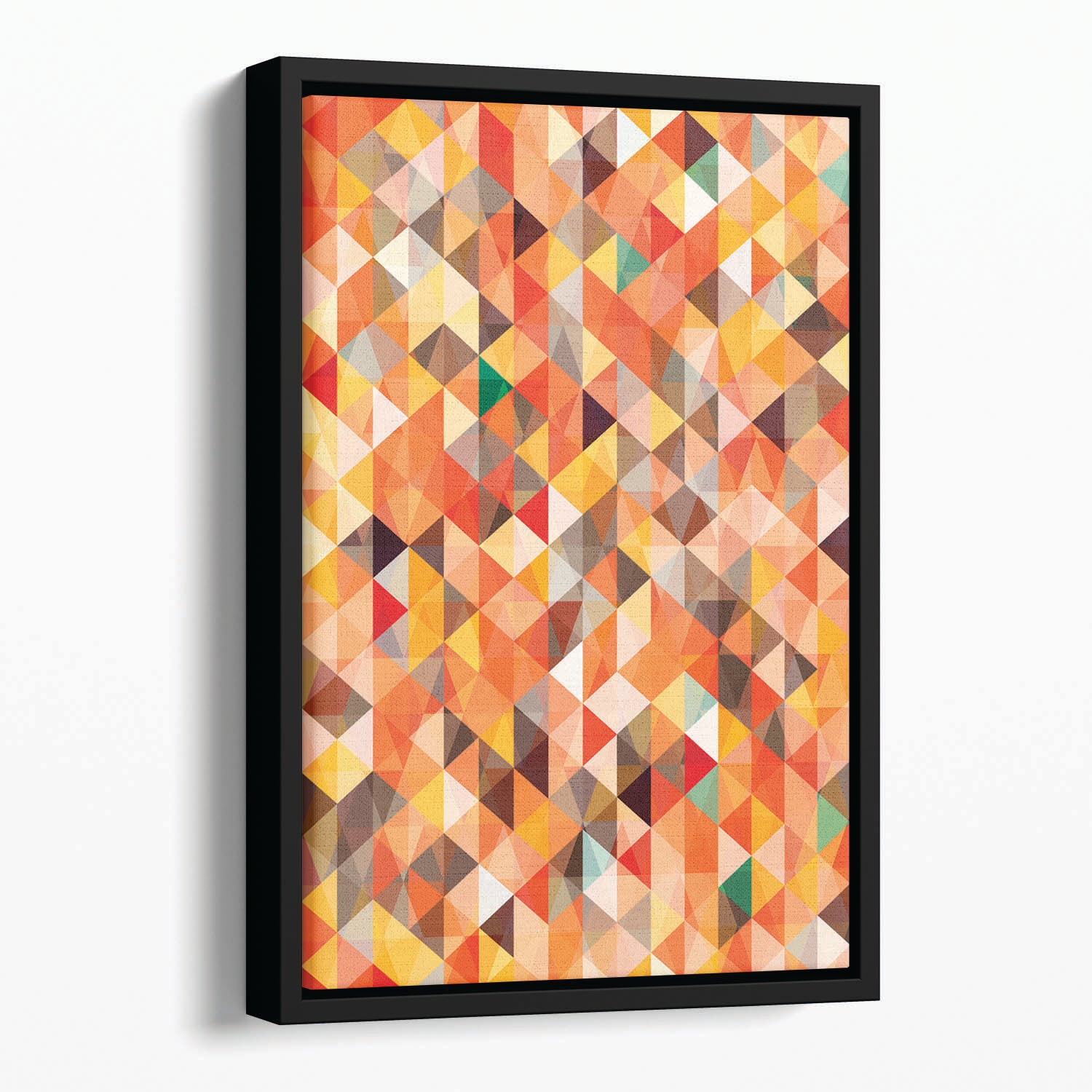 Abstract triangle seamless Floating Framed Canvas