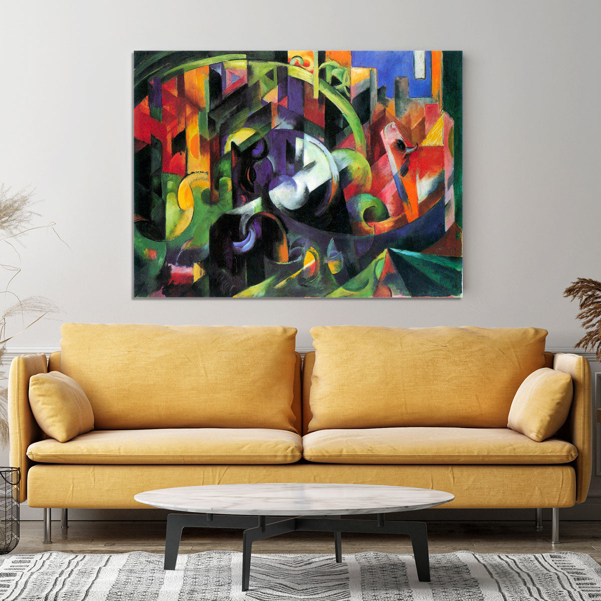 Abstract with cattle by Franz Marc Canvas Print or Poster - Canvas Art Rocks - 4