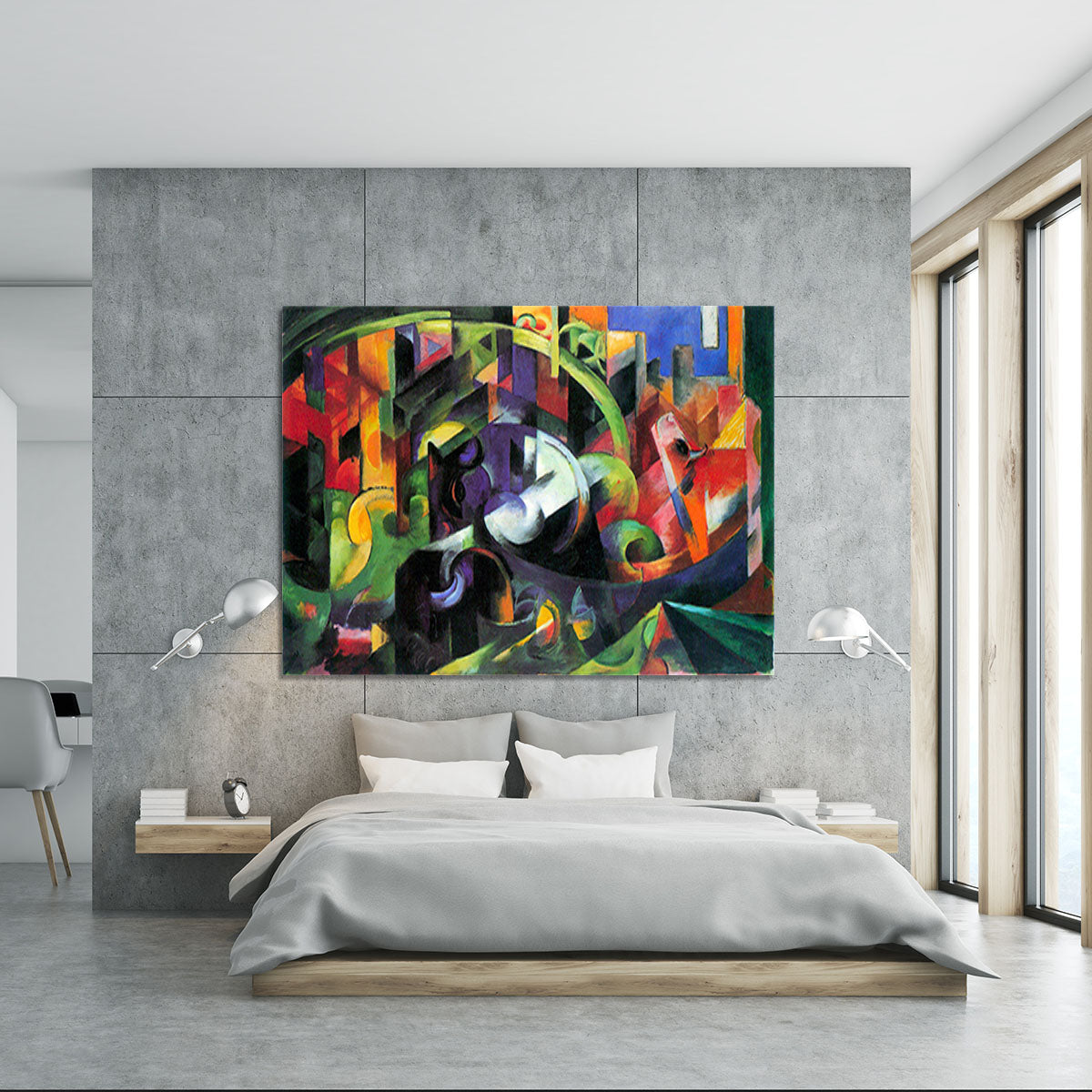 Abstract with cattle by Franz Marc Canvas Print or Poster - Canvas Art Rocks - 5