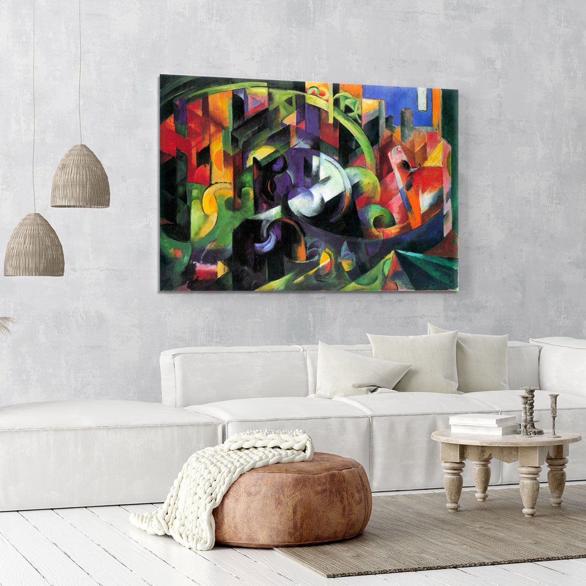 Abstract with cattle by Franz Marc Canvas Print or Poster - Canvas Art Rocks - 6