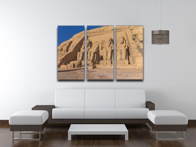 Abu Simbel Temple of King Ramses II 3 Split Panel Canvas Print - Canvas Art Rocks - 3