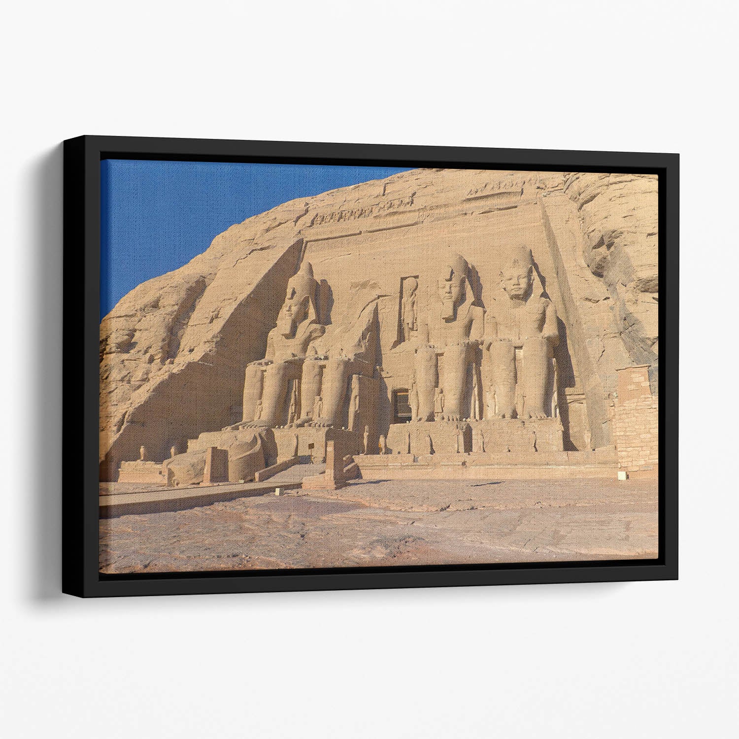 Abu Simbel Temple of King Ramses II Floating Framed Canvas
