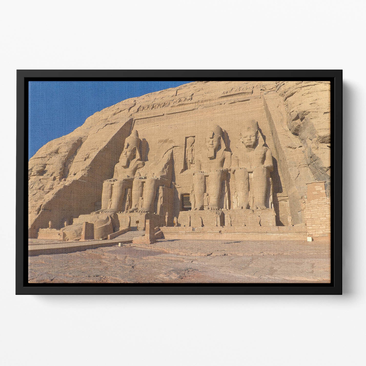 Abu Simbel Temple of King Ramses II Floating Framed Canvas