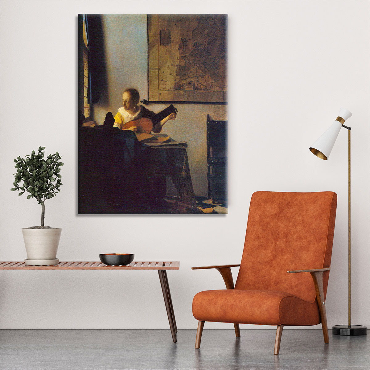 According to the player by Vermeer Canvas Print or Poster - Canvas Art Rocks - 6